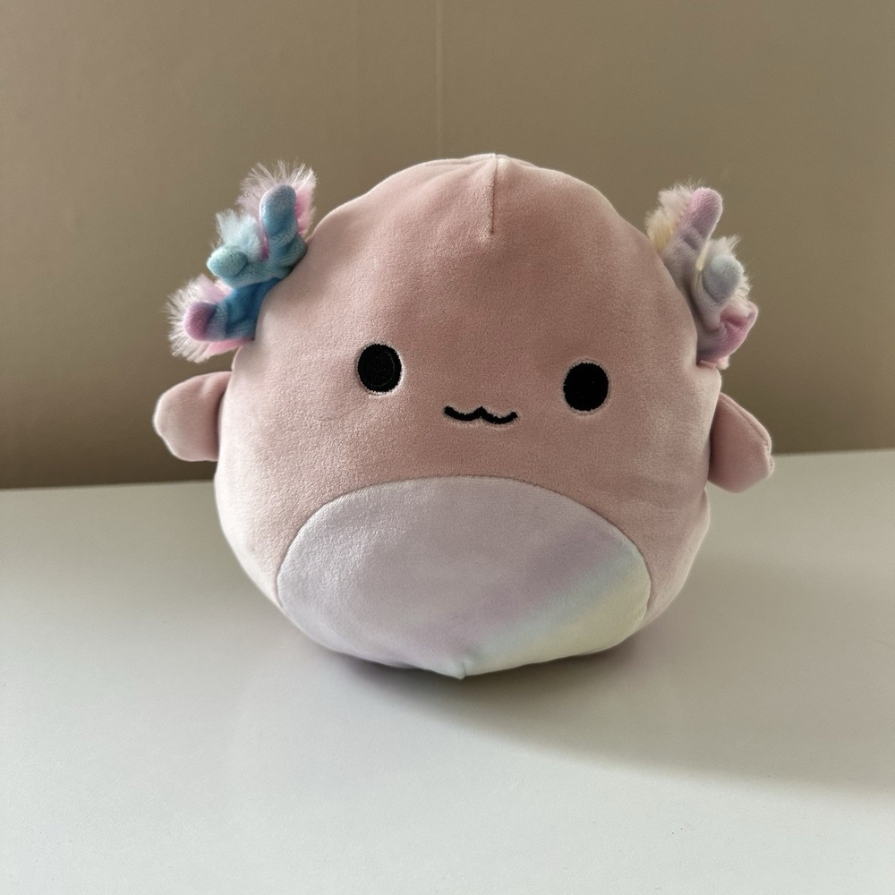Kellytoy Squishmallow Archie the Axolotl Plush Rainbow 7"